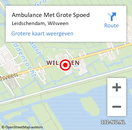 Locatie op kaart van de 112 melding: Ambulance Met Grote Spoed Naar Leidschendam, Wilsveen op 8 juli 2024 19:37