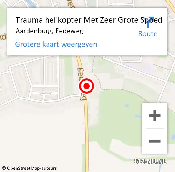 Locatie op kaart van de 112 melding: Trauma helikopter Met Zeer Grote Spoed Naar Aardenburg, Eedeweg op 8 juli 2024 20:27