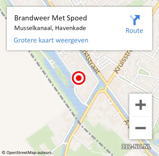 Locatie op kaart van de 112 melding: Brandweer Met Spoed Naar Musselkanaal, Havenkade op 8 juli 2024 22:17