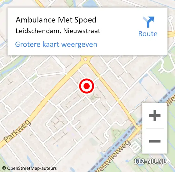 Locatie op kaart van de 112 melding: Ambulance Met Spoed Naar Leidschendam, Nieuwstraat op 9 juli 2024 08:02