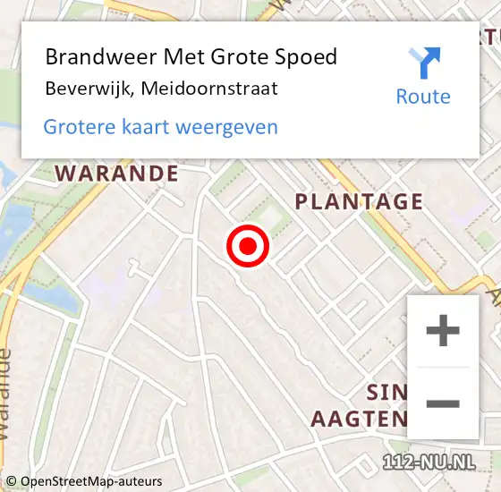 Locatie op kaart van de 112 melding: Brandweer Met Grote Spoed Naar Beverwijk, Meidoornstraat op 9 juli 2024 11:14