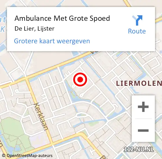 Locatie op kaart van de 112 melding: Ambulance Met Grote Spoed Naar De Lier, Lijster op 12 oktober 2014 13:16