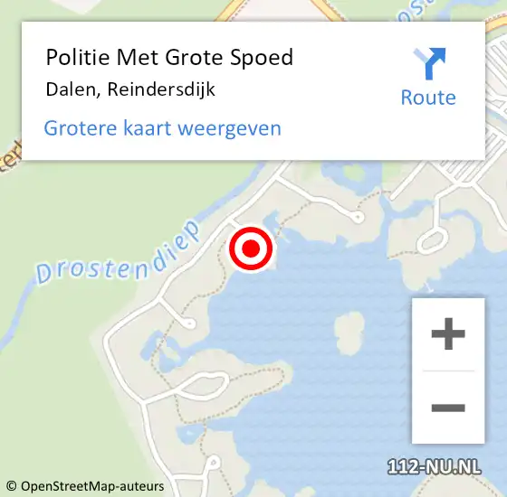 Locatie op kaart van de 112 melding: Politie Met Grote Spoed Naar Dalen, Reindersdijk op 9 juli 2024 12:46