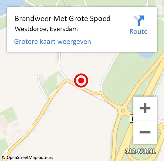 Locatie op kaart van de 112 melding: Brandweer Met Grote Spoed Naar Westdorpe, Eversdam op 9 juli 2024 13:25