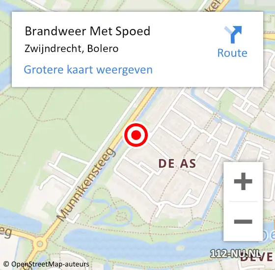 Locatie op kaart van de 112 melding: Brandweer Met Spoed Naar Zwijndrecht, Bolero op 9 juli 2024 13:31