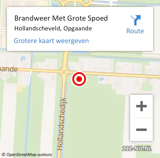 Locatie op kaart van de 112 melding: Brandweer Met Grote Spoed Naar Hollandscheveld, Opgaande op 12 oktober 2014 14:09