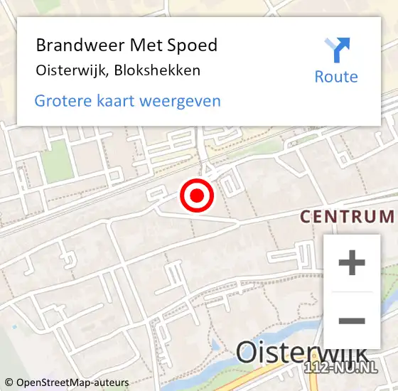 Locatie op kaart van de 112 melding: Brandweer Met Spoed Naar Oisterwijk, Blokshekken op 9 juli 2024 18:27