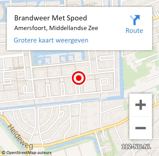 Locatie op kaart van de 112 melding: Brandweer Met Spoed Naar Amersfoort, Middellandse Zee op 9 juli 2024 18:58