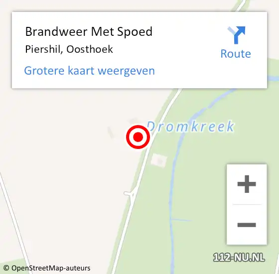 Locatie op kaart van de 112 melding: Brandweer Met Spoed Naar Piershil, Oosthoek op 9 juli 2024 19:04