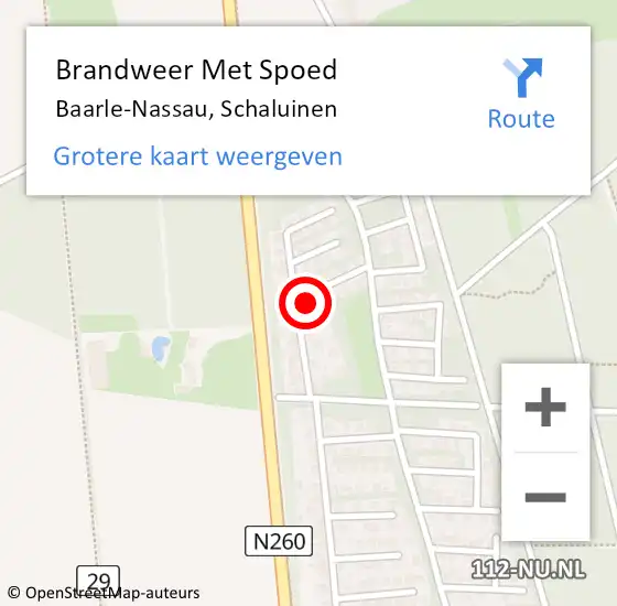 Locatie op kaart van de 112 melding: Brandweer Met Spoed Naar Baarle-Nassau, Schaluinen op 9 juli 2024 19:07