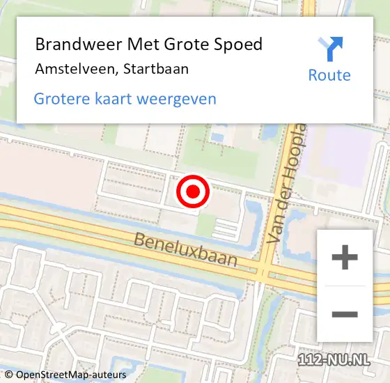 Locatie op kaart van de 112 melding: Brandweer Met Grote Spoed Naar Amstelveen, Startbaan op 9 juli 2024 22:06