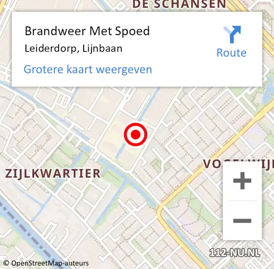 Locatie op kaart van de 112 melding: Brandweer Met Spoed Naar Leiderdorp, Lijnbaan op 10 juli 2024 00:21