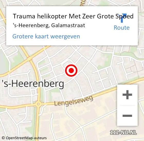 Locatie op kaart van de 112 melding: Trauma helikopter Met Zeer Grote Spoed Naar 's-Heerenberg, Galamastraat op 10 juli 2024 00:24