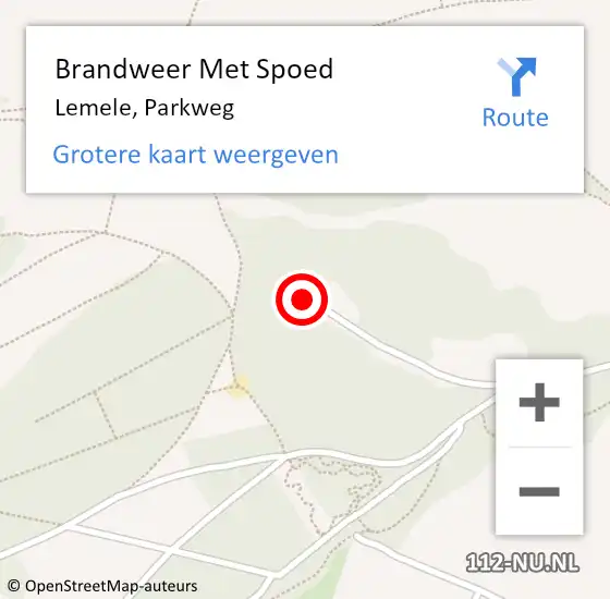 Locatie op kaart van de 112 melding: Brandweer Met Spoed Naar Lemele, Parkweg op 10 juli 2024 09:17