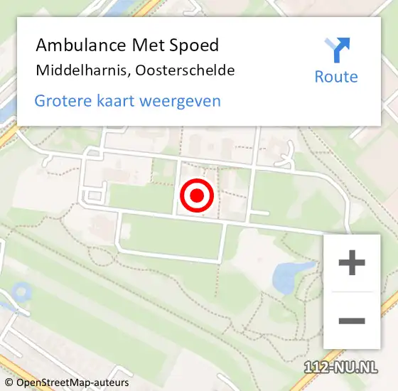 Locatie op kaart van de 112 melding: Ambulance Met Spoed Naar Middelharnis, Oosterschelde op 10 juli 2024 09:30