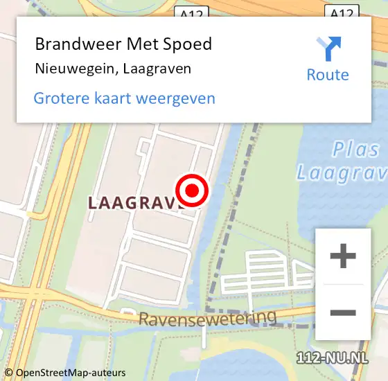 Locatie op kaart van de 112 melding: Brandweer Met Spoed Naar Nieuwegein, Laagraven op 10 juli 2024 09:42