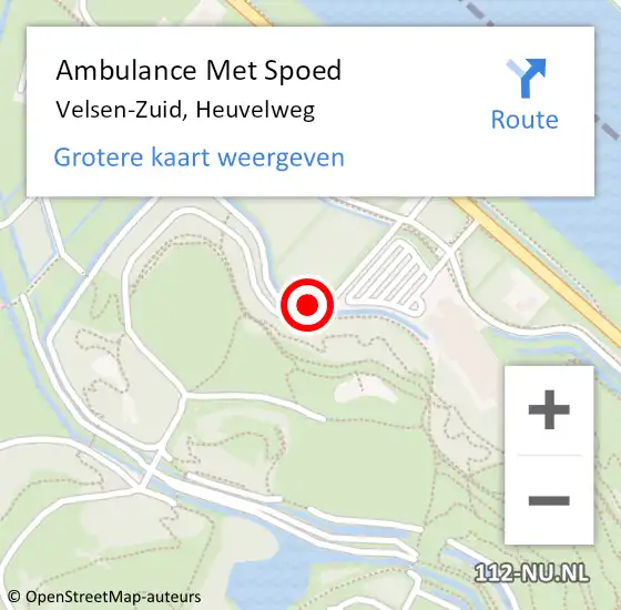 Locatie op kaart van de 112 melding: Ambulance Met Spoed Naar Velsen-Zuid, Heuvelweg op 10 juli 2024 10:41