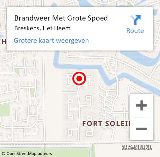 Locatie op kaart van de 112 melding: Brandweer Met Grote Spoed Naar Breskens, Het Heem op 10 juli 2024 12:06