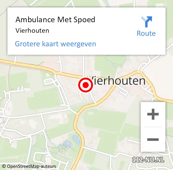 Locatie op kaart van de 112 melding: Ambulance Met Spoed Naar Vierhouten op 10 juli 2024 12:30