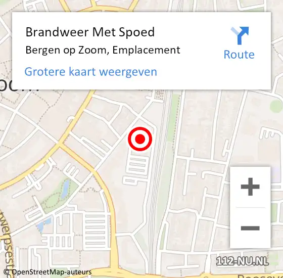 Locatie op kaart van de 112 melding: Brandweer Met Spoed Naar Bergen op Zoom, Emplacement op 10 juli 2024 14:05