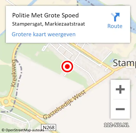 Locatie op kaart van de 112 melding: Politie Met Grote Spoed Naar Stampersgat, Markiezaatstraat op 11 juli 2024 00:15