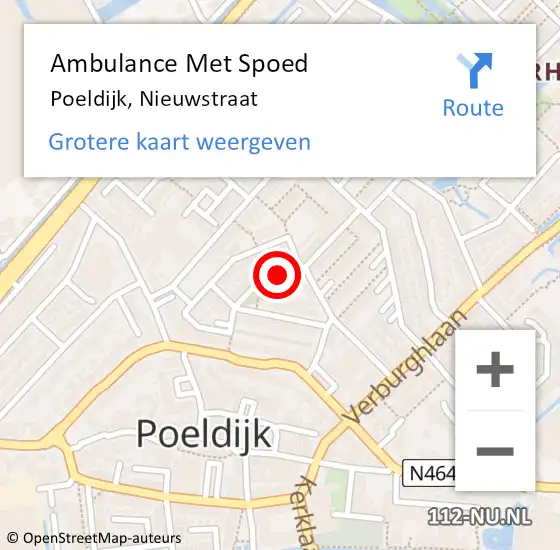 Locatie op kaart van de 112 melding: Ambulance Met Spoed Naar Poeldijk, Nieuwstraat op 11 juli 2024 07:50