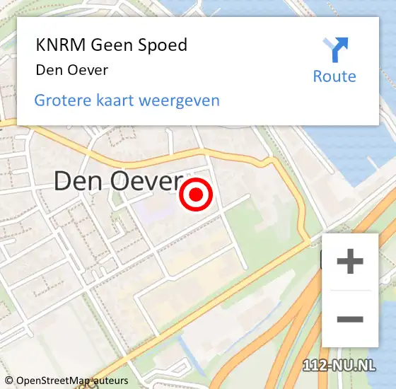 Locatie op kaart van de 112 melding: KNRM Geen Spoed Naar Den Oever op 11 juli 2024 10:03