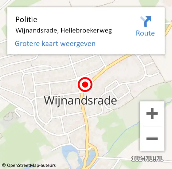 Locatie op kaart van de 112 melding: Politie Wijnandsrade, Hellebroekerweg op 11 juli 2024 11:24