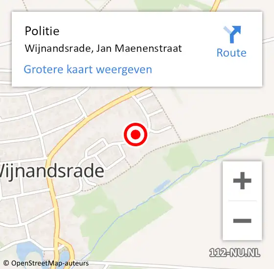 Locatie op kaart van de 112 melding: Politie Wijnandsrade, Jan Maenenstraat op 11 juli 2024 11:28