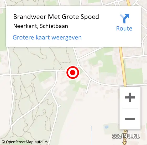 Locatie op kaart van de 112 melding: Brandweer Met Grote Spoed Naar Neerkant, Schietbaan op 11 juli 2024 17:33