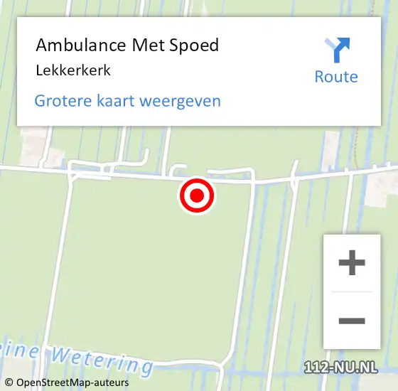 Locatie op kaart van de 112 melding: Ambulance Met Spoed Naar Lekkerkerk op 11 juli 2024 18:14