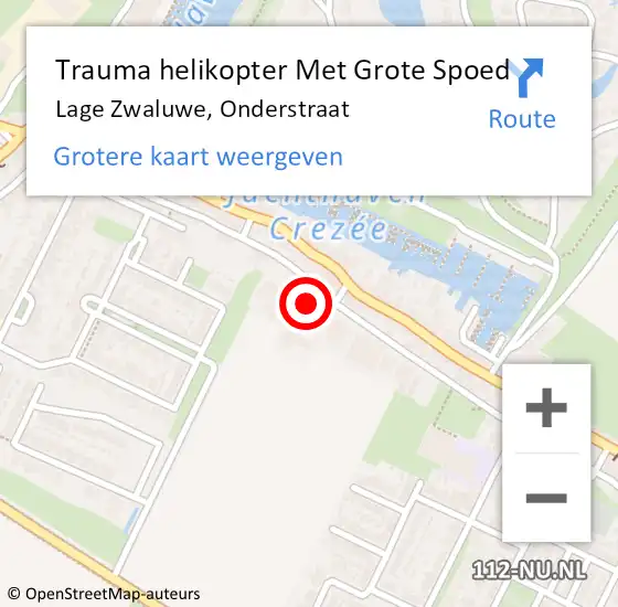 Locatie op kaart van de 112 melding: Trauma helikopter Met Grote Spoed Naar Lage Zwaluwe, Onderstraat op 11 juli 2024 18:15