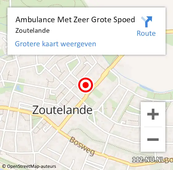 Locatie op kaart van de 112 melding: Ambulance Met Zeer Grote Spoed Naar Zoutelande op 11 juli 2024 20:50