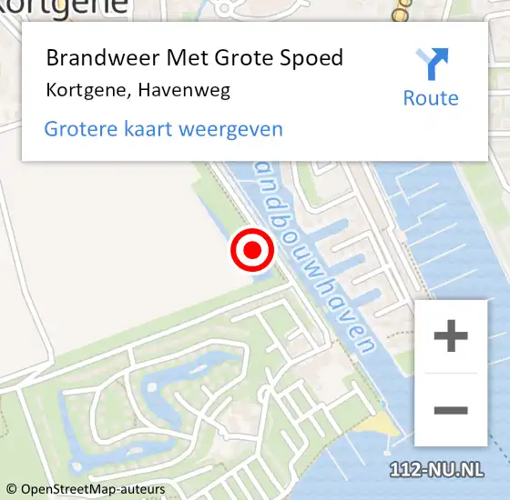 Locatie op kaart van de 112 melding: Brandweer Met Grote Spoed Naar Kortgene, Havenweg op 12 juli 2024 01:27