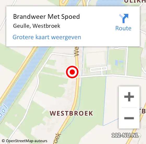 Locatie op kaart van de 112 melding: Brandweer Met Spoed Naar Geulle, Westbroek op 12 juli 2024 10:17