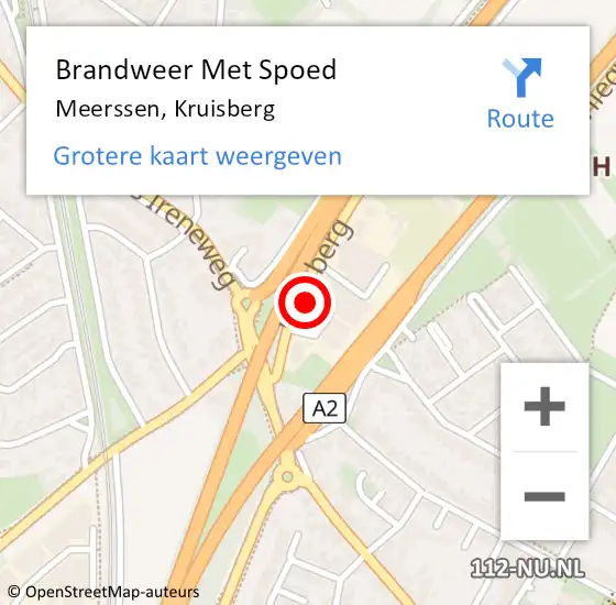 Locatie op kaart van de 112 melding: Brandweer Met Spoed Naar Meerssen, Kruisberg op 12 juli 2024 10:37