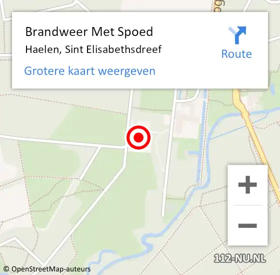 Locatie op kaart van de 112 melding: Brandweer Met Spoed Naar Haelen, Sint Elisabethsdreef op 12 juli 2024 11:51