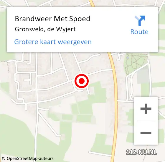 Locatie op kaart van de 112 melding: Brandweer Met Spoed Naar Gronsveld, de Wyjert op 12 juli 2024 12:10