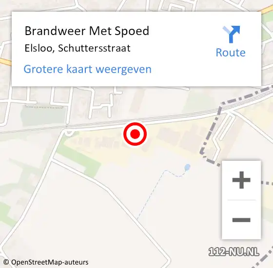 Locatie op kaart van de 112 melding: Brandweer Met Spoed Naar Elsloo, Schuttersstraat op 12 juli 2024 12:14