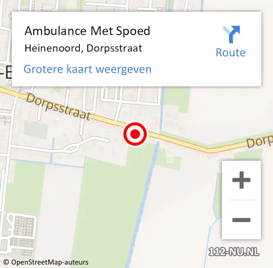 Locatie op kaart van de 112 melding: Ambulance Met Spoed Naar Heinenoord, Dorpsstraat op 12 juli 2024 12:38