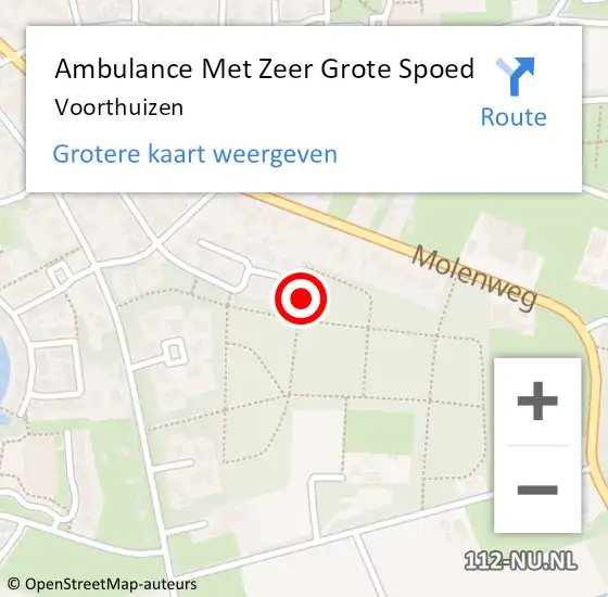 Locatie op kaart van de 112 melding: Ambulance Met Zeer Grote Spoed Naar Voorthuizen op 12 juli 2024 13:44