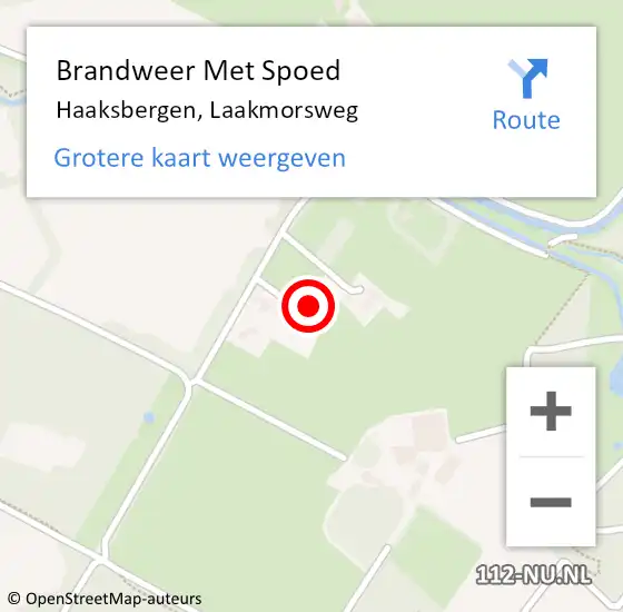 Locatie op kaart van de 112 melding: Brandweer Met Spoed Naar Haaksbergen, Laakmorsweg op 12 juli 2024 16:16