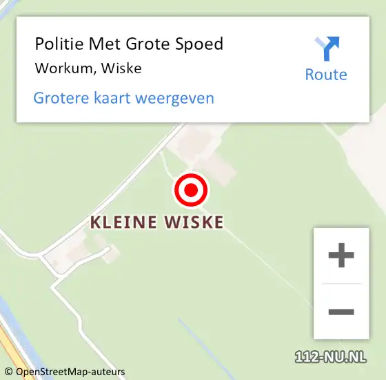 Locatie op kaart van de 112 melding: Politie Met Grote Spoed Naar Workum, Wiske op 13 juli 2024 01:48