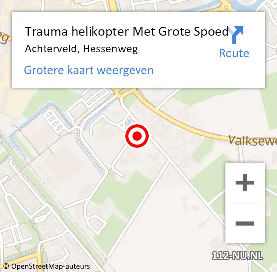 Locatie op kaart van de 112 melding: Trauma helikopter Met Grote Spoed Naar Achterveld, Hessenweg op 13 juli 2024 02:36