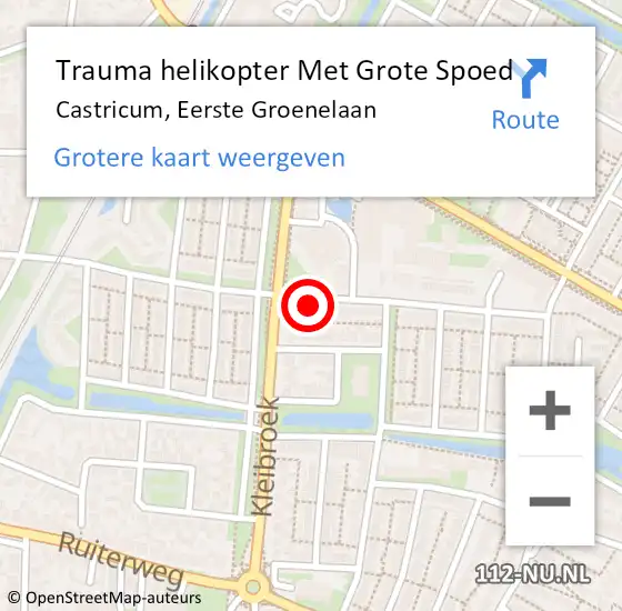 Locatie op kaart van de 112 melding: Trauma helikopter Met Grote Spoed Naar Castricum, Eerste Groenelaan op 13 juli 2024 03:28