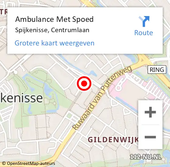 Locatie op kaart van de 112 melding: Ambulance Met Spoed Naar Spijkenisse, Centrumlaan op 13 juli 2024 08:05