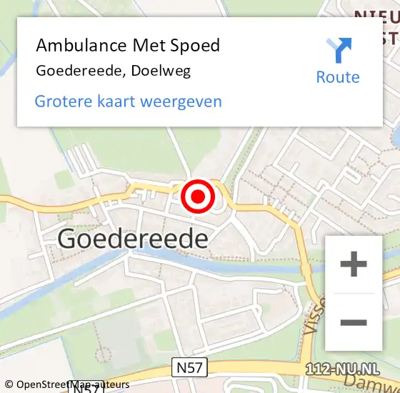 Locatie op kaart van de 112 melding: Ambulance Met Spoed Naar Goedereede, Doelweg op 13 juli 2024 09:13