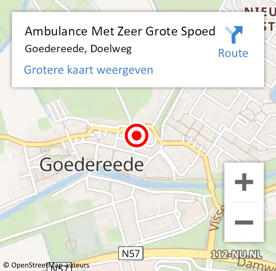 Locatie op kaart van de 112 melding: Ambulance Met Zeer Grote Spoed Naar Goedereede, Doelweg op 13 juli 2024 09:21