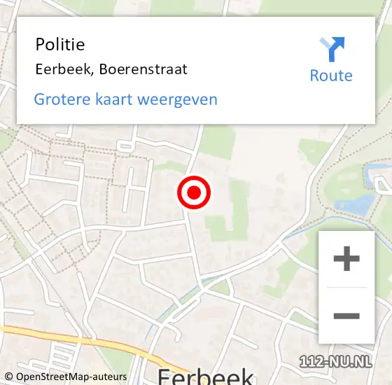 Locatie op kaart van de 112 melding: Politie Eerbeek, Boerenstraat op 13 juli 2024 10:19