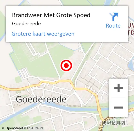 Locatie op kaart van de 112 melding: Brandweer Met Grote Spoed Naar Goedereede op 13 juli 2024 11:22